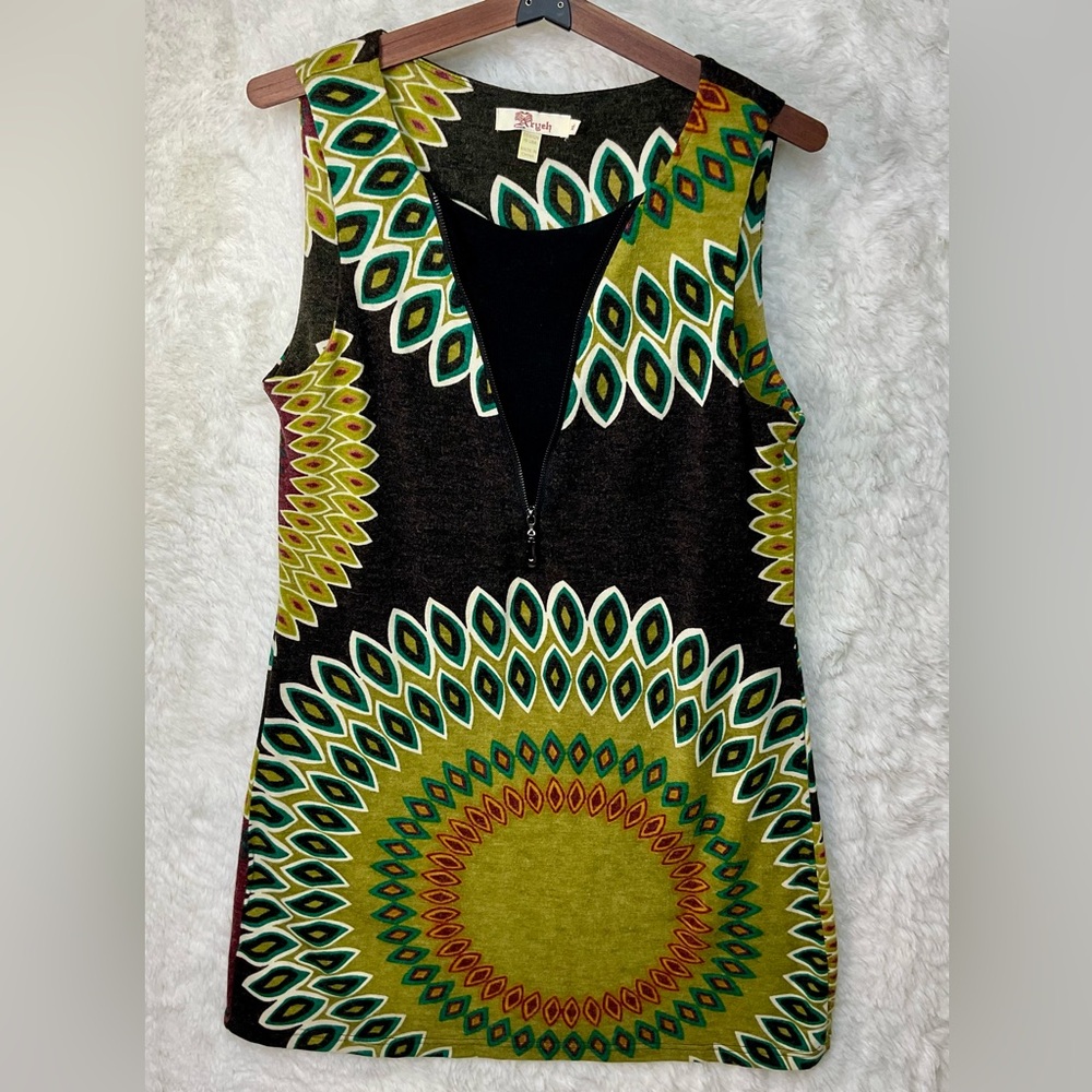 Aryeh Partial Zip Sleeveless Knit Dress